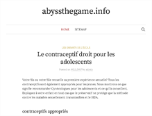 Tablet Screenshot of abyssthegame.info